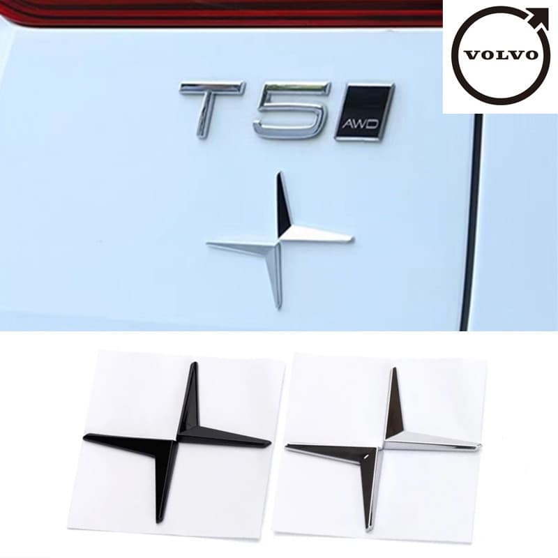 O Adesivo 3D Do Carro É Adequado Para Volvo XC60S90XC90S6040 Polaris Logotipo Porta-Malas Rotulagem Elk Swedish TB56 Ace
