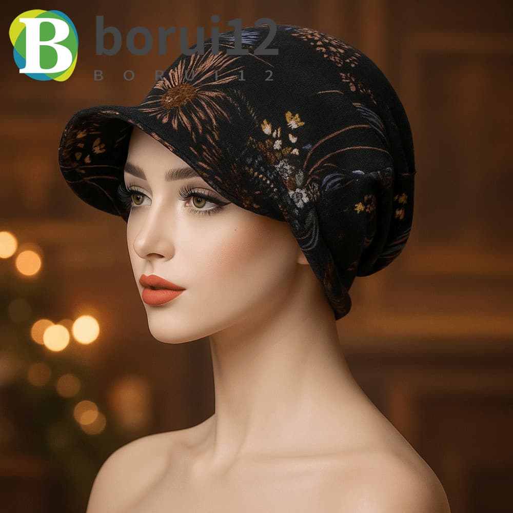 Bonés De Quimioterapia BORUIB , Boné De Algodão Para Perda De Cabelo Com Design Estampado , Lenço De Cabeça Viseira Resp