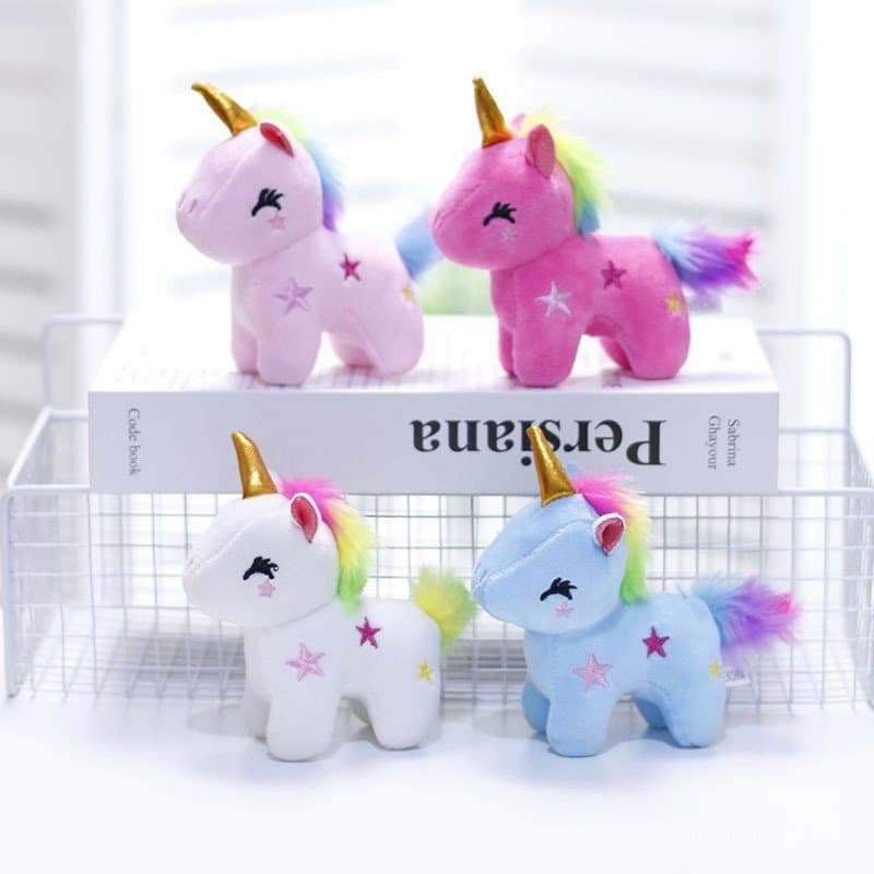 Chaveiro de Unicórnio de Pelúcia/Mini Chaveiro