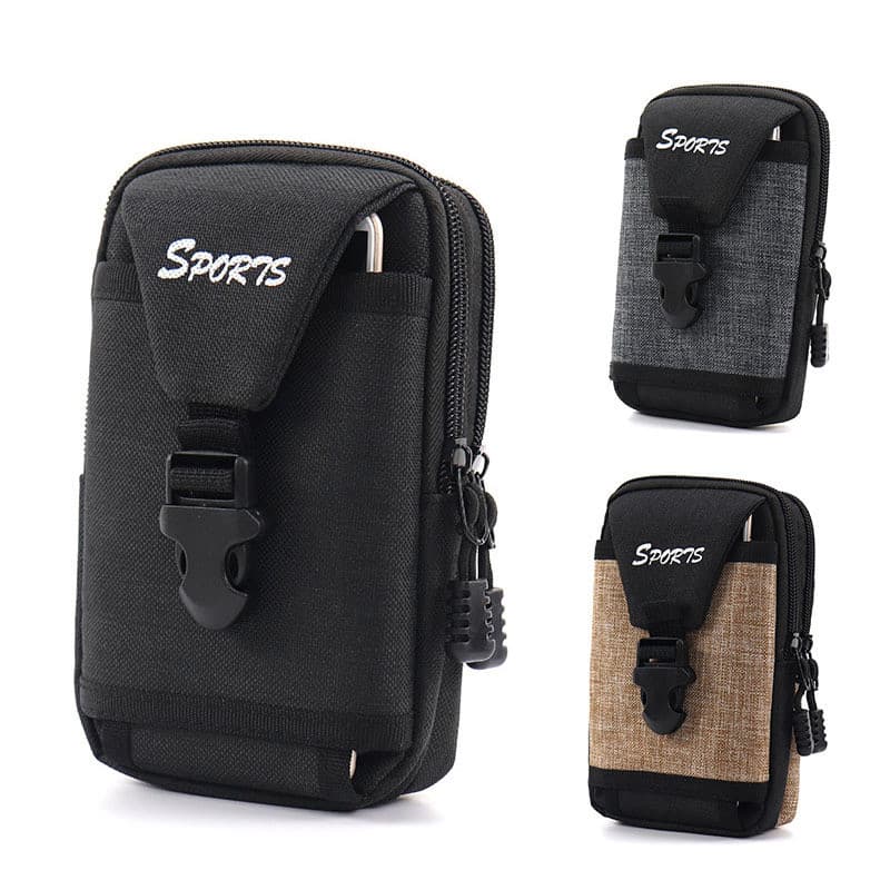 Cintura ombro saco do telefone móvel masculino usar cinto cintura saco Vertical multifuncional saco do telefone móvel ci