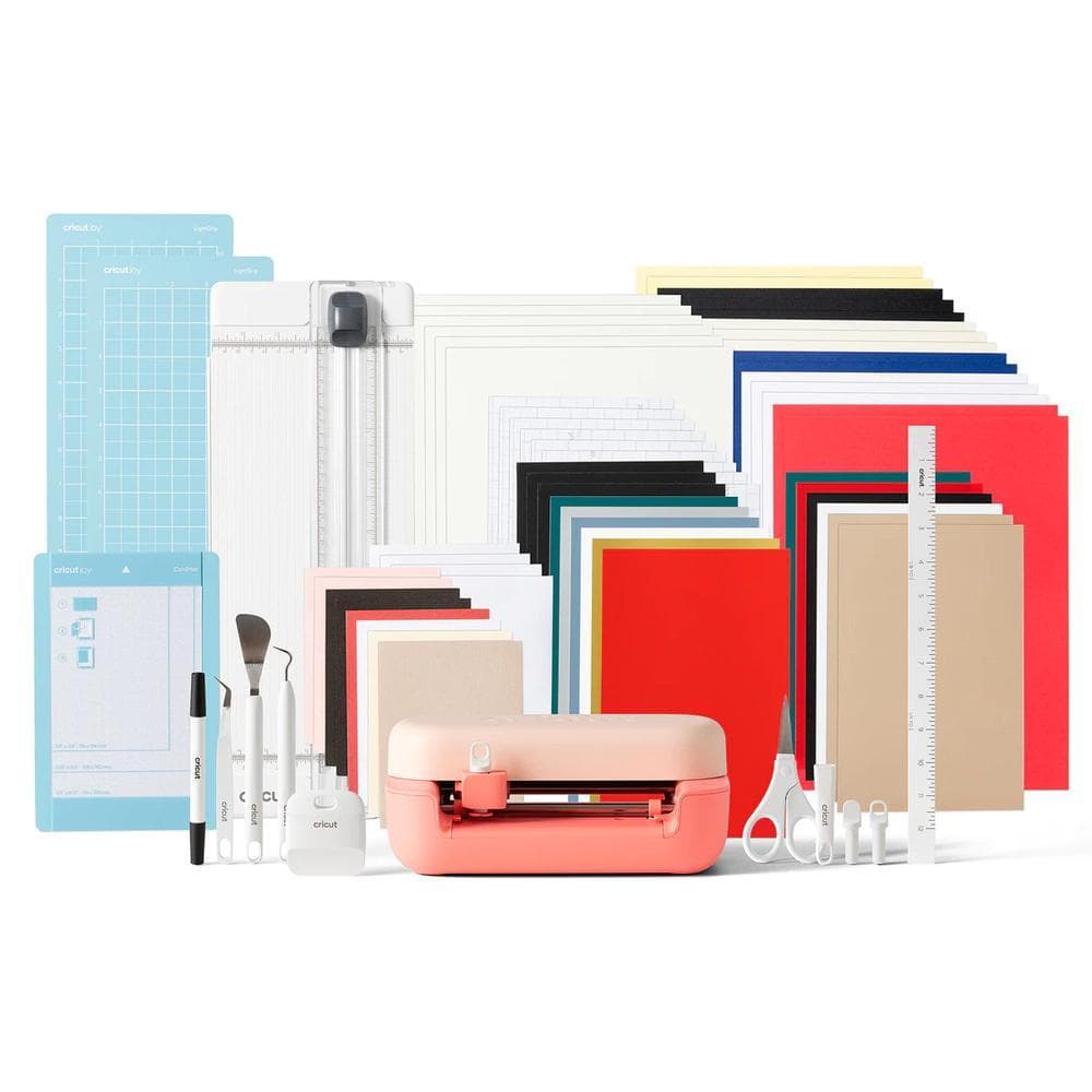Cricut Joy 2 Plotter de Corte Coral, Kit Deluxe 55 Projetos