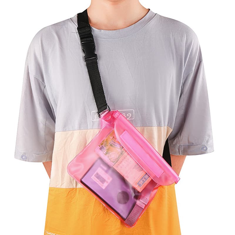 Bolsa à prova d'água para celular, tela sensível ao toque Universal, Rafting Diagonal, bolsa de cintura, natação Upstrea