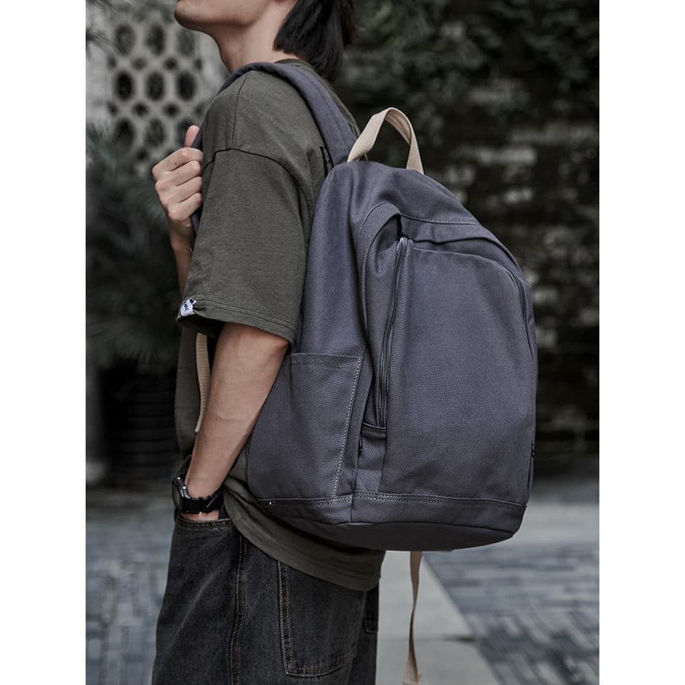 Bolsa de lona japonesa novo estilo mochila masculina estudante universitário bolsa escolar grande capacidade leve viagem