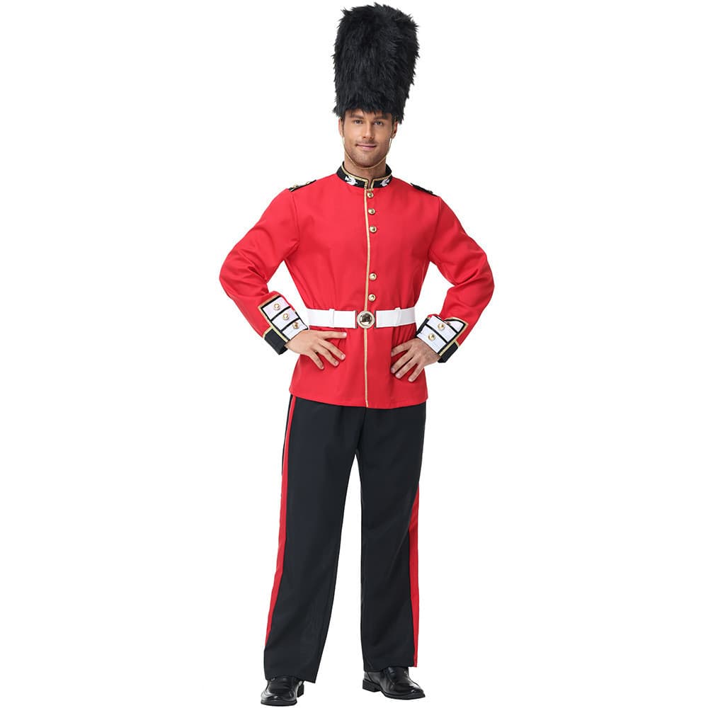 Traje de Halloween britânico guarda real adulto masculino traje de palco guarda real cosplay frota cerimonial