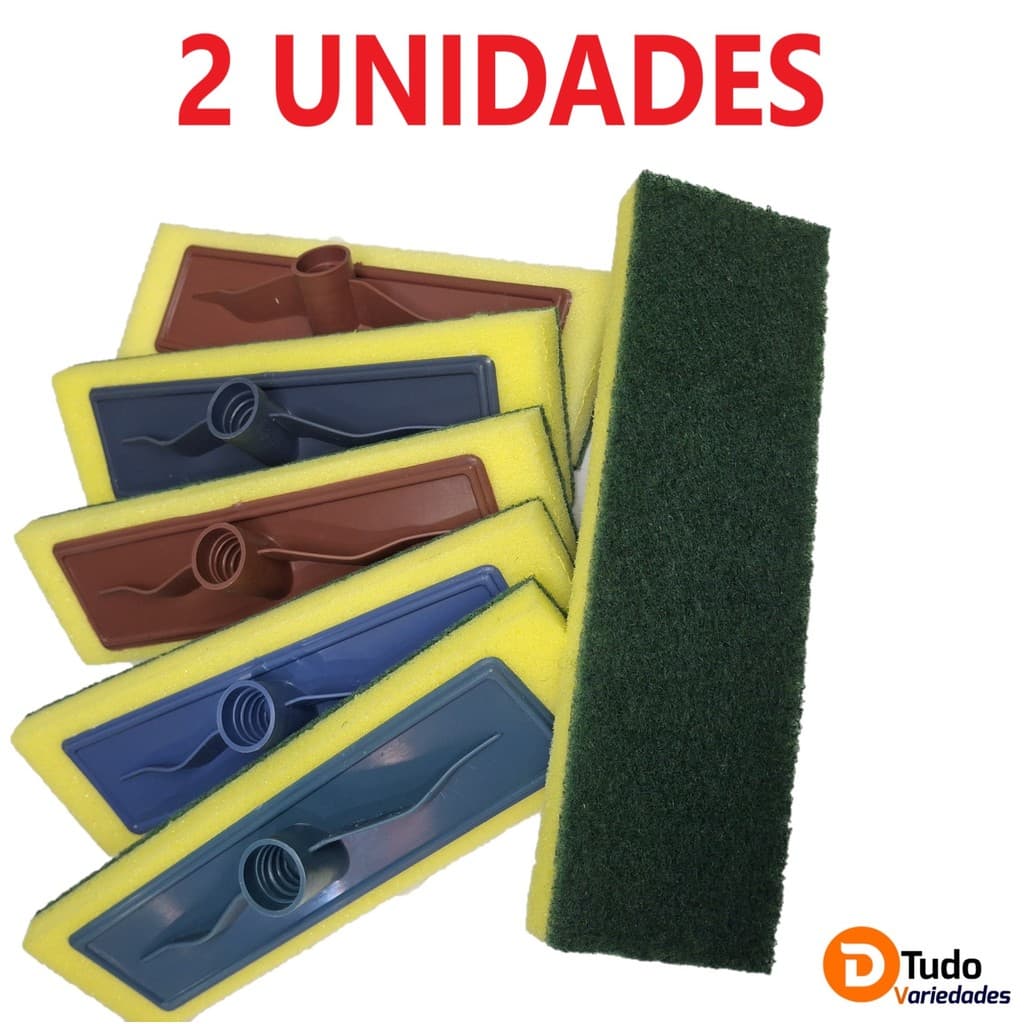 2Esfregão, Lava Piso Azulejo, Esponja Limpeza ,2 unidades O MELHOR