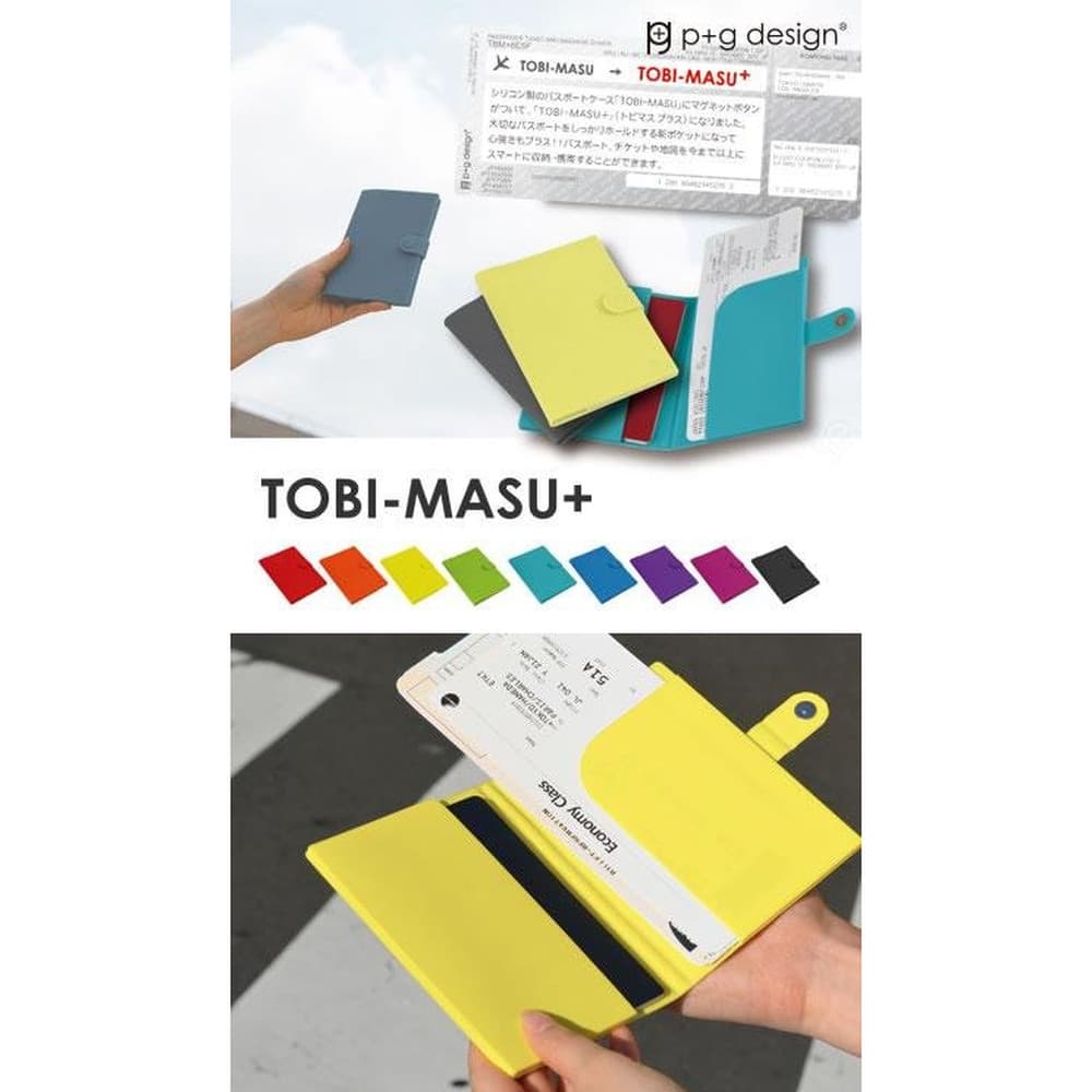 Japão p + g design TOBI-MASU porta-passaporte multifuncional bolsa de armazenamento de documentos de bilhete porta-passa