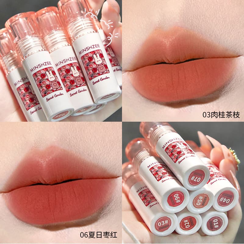 Ming Xizhi lábio esmalte fosco veludo fosco valor de clareamento estudante batom recomendado segredo novo produto modelo
