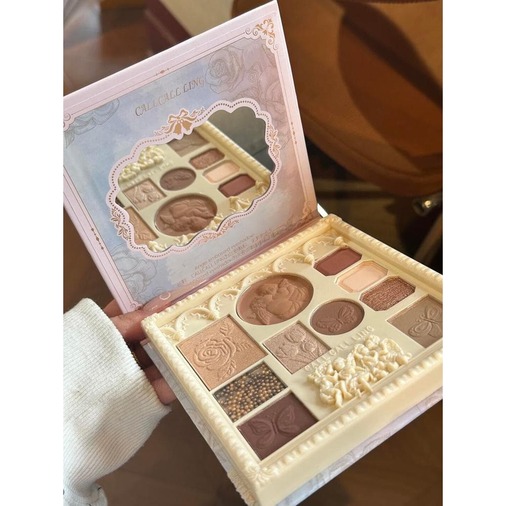 Paleta de sombras dez cores 2025 novo estilo maquiagem leve diária fosco perolado cor terra Blush contorno tudo-em-um am