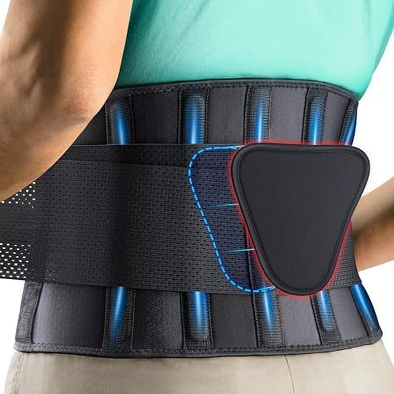 FEATOL Back Brace Support Belt-Lumbar Para Dor Nas Costas , Ciática , Escoliose , Disco Herniado Correias De Suporte Aju