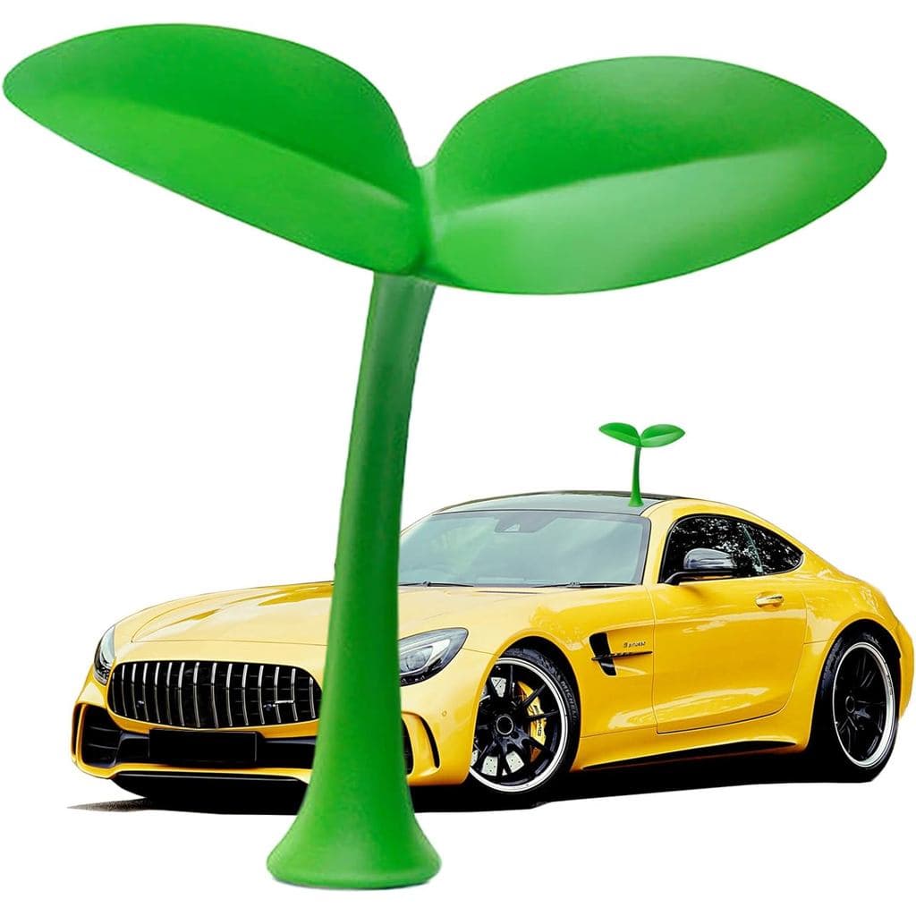 Adesivo Decorativo 3D para Carro, Decalque Fofo à Prova d'Água, Grão de Feijão em Crescimento Dançando no Vento, Decore
