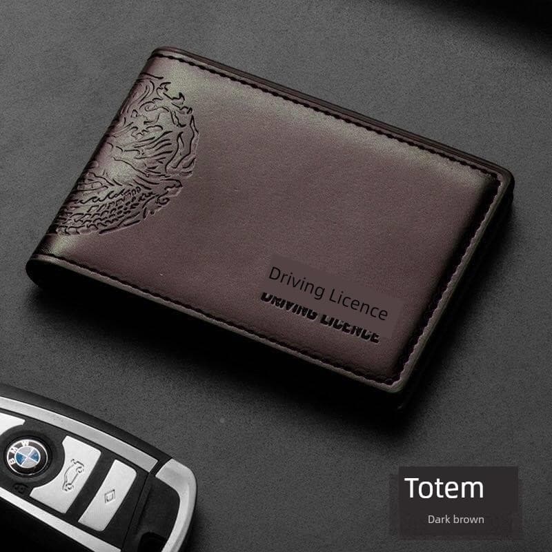 carteira masculina carteira masculina com ziper Carteira de motorista capa de couro carteira masculina Ultra-fina Multi-