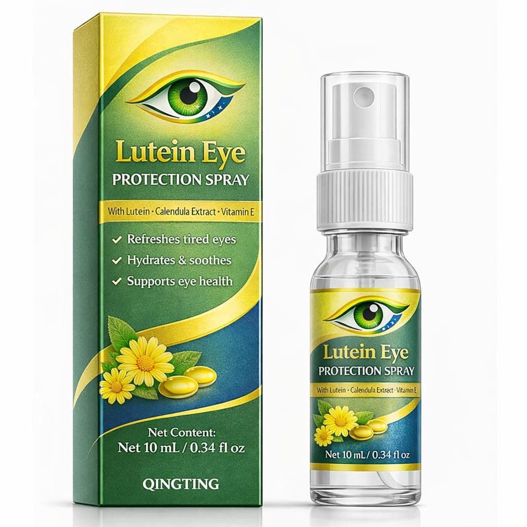 Spray Ocular com Luteína, Cuidado Diário da Área dos Olhos com Luteína, Calêndula e Vitamina E, Névoa Fina, 10mL/0.34fl