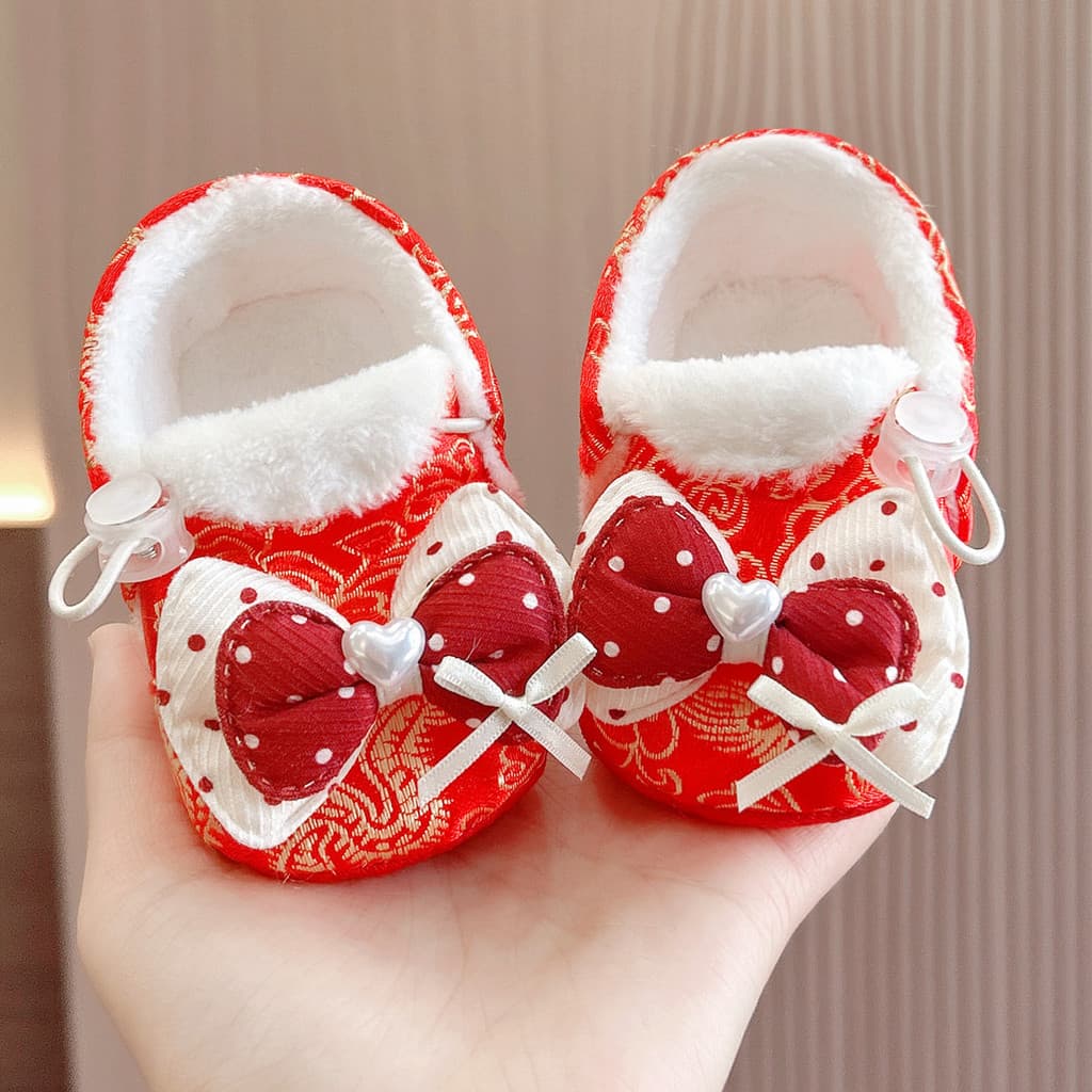 Primavera outono inverno bebê menina um ano de idade vermelho aprender ano novo chinês mais veludo infantil cem dias peg