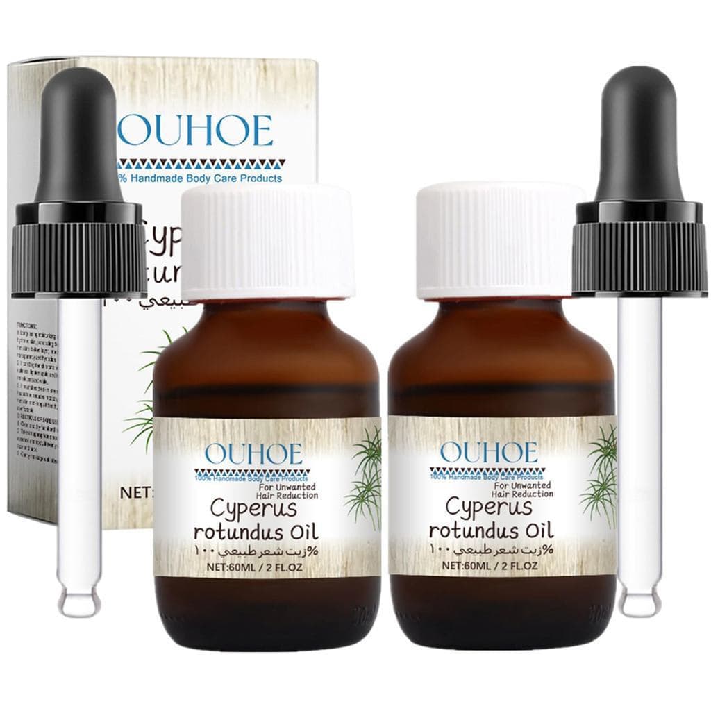 2 frascos de óleo herbal, usado para remoção de pelos e redução do crescimento de pelos em excesso YIK0