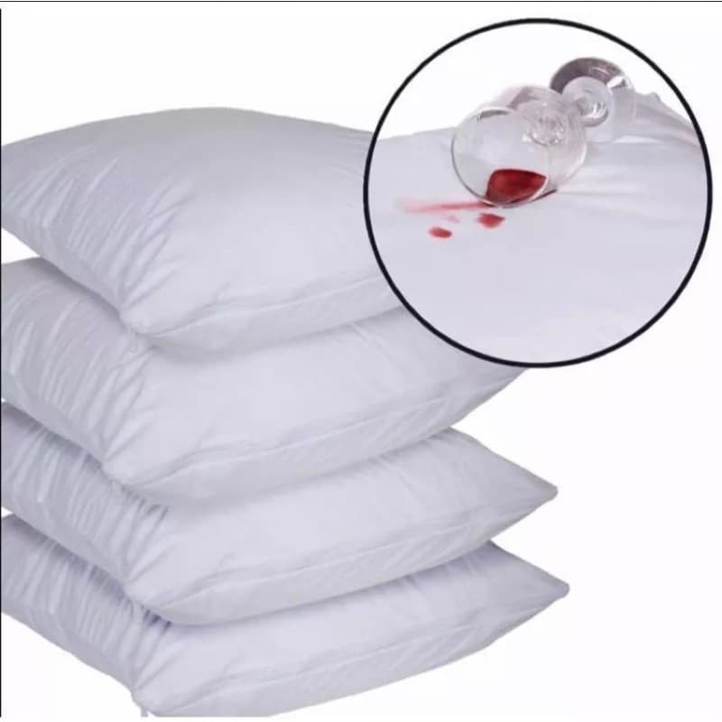 Kit 04 Capa Protetora Travesseiro Impermeável Com Zíper Anti - Ácaro