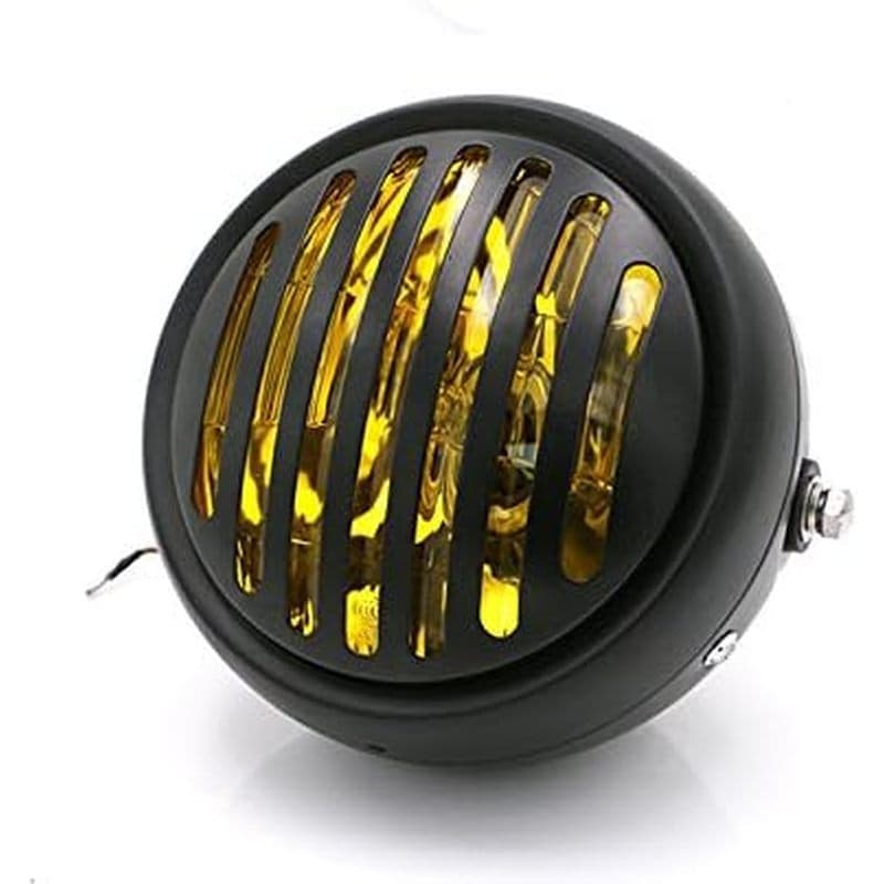 Lente Racer Cafe) Grade Do Farol 1/2 " (Lâmpada Âmbar Para Motocicleta Chopper Bobber 6 Cabeças