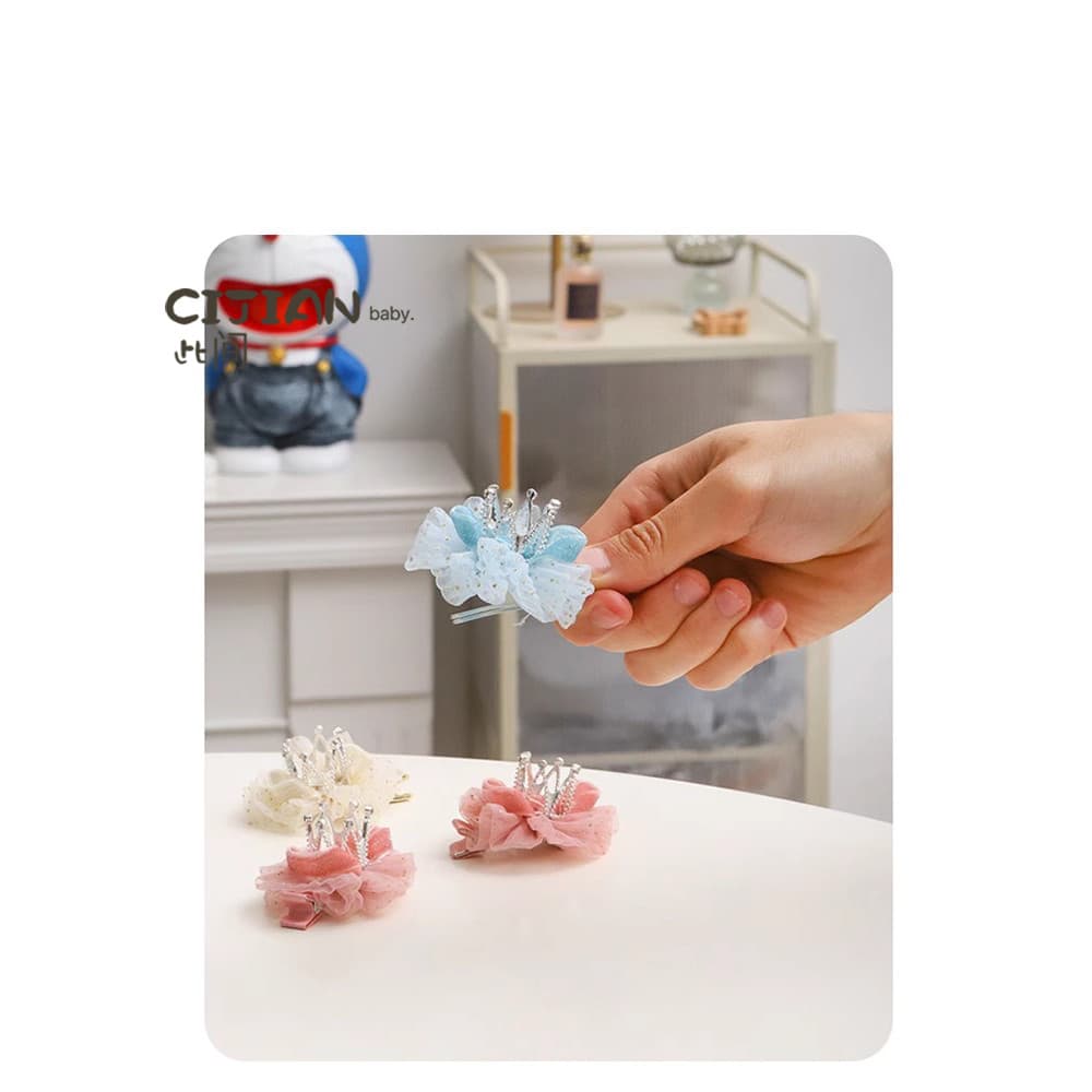 Crianças acessórios para o cabelo meninas coroa cocar princesa hairpin bebê doce bonito cocar bebê menina Super bonito c