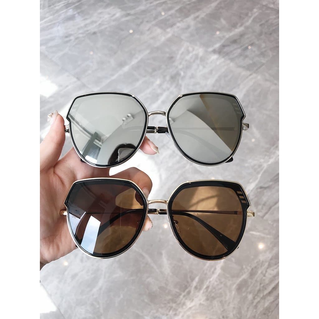 Óculos de sol feminino ins2020 novo estilo rosto redondo versão coreana na moda óculos de sol Anti-ultravioleta rosto gr