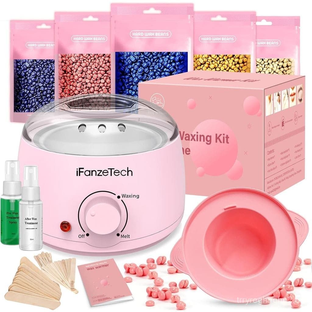 Kit de Depilação, Aquecedor de Cera, Pote de Cera para Remoção de Pelos: Kit Aquecedor de Cera para Depilação, 5 Pacotes