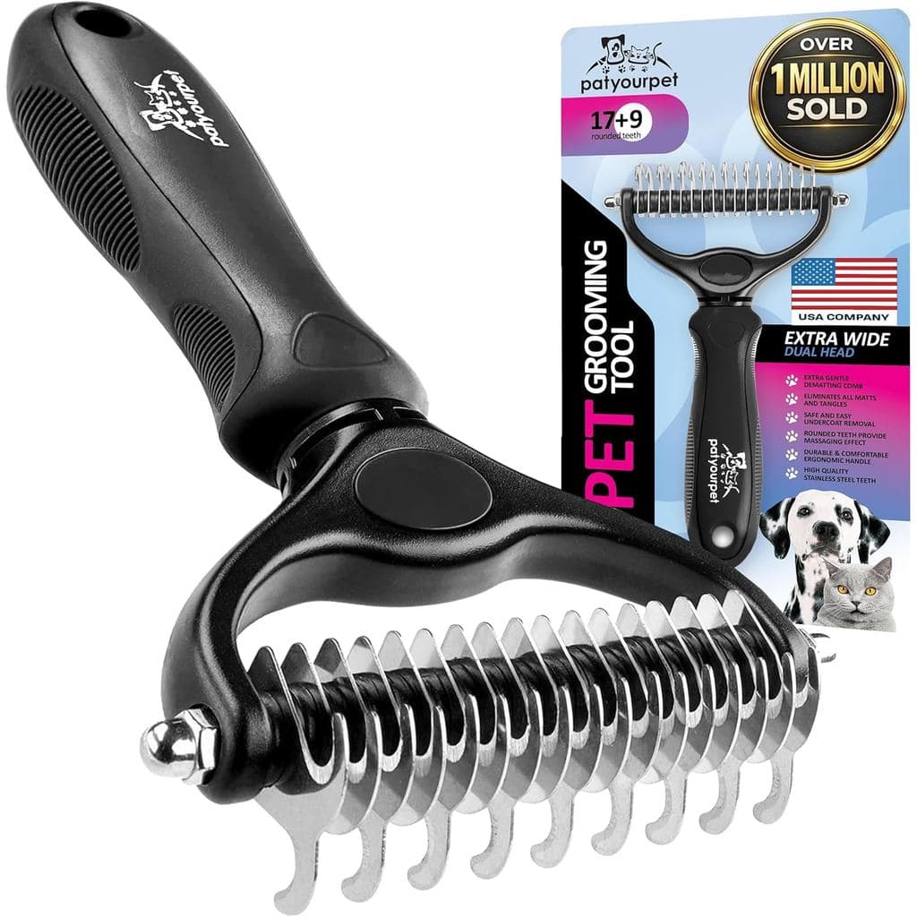Escova para Remover Pelos de Cães e Gatos – Escovas para Gatos de Interior, Escova de Dupla Face para Remoção de Pelos e