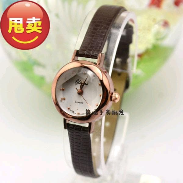 Versão coreana pequena flor moda relógio requintado pequeno mostrador fino cinto elegante elegante senhoras relógio