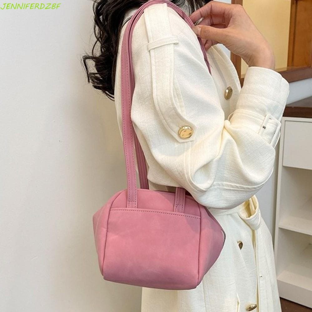 JENNIFERDZBF Bolsa De Ombro Em Formato De Torrada Fosca , Pequena Quadrada De Couro Sintético Macio Nas Axilas , Leve