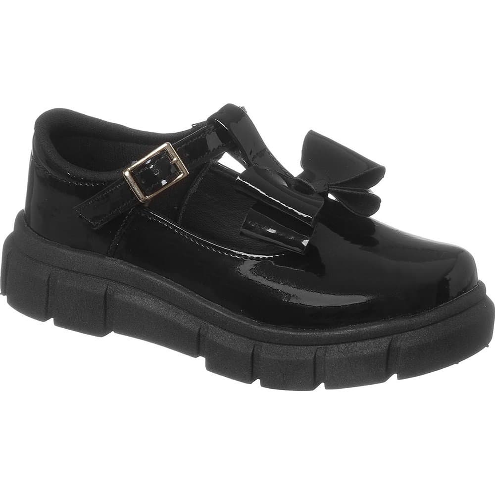 Sapato Boneca Infantil Menina Verniz Com Laço