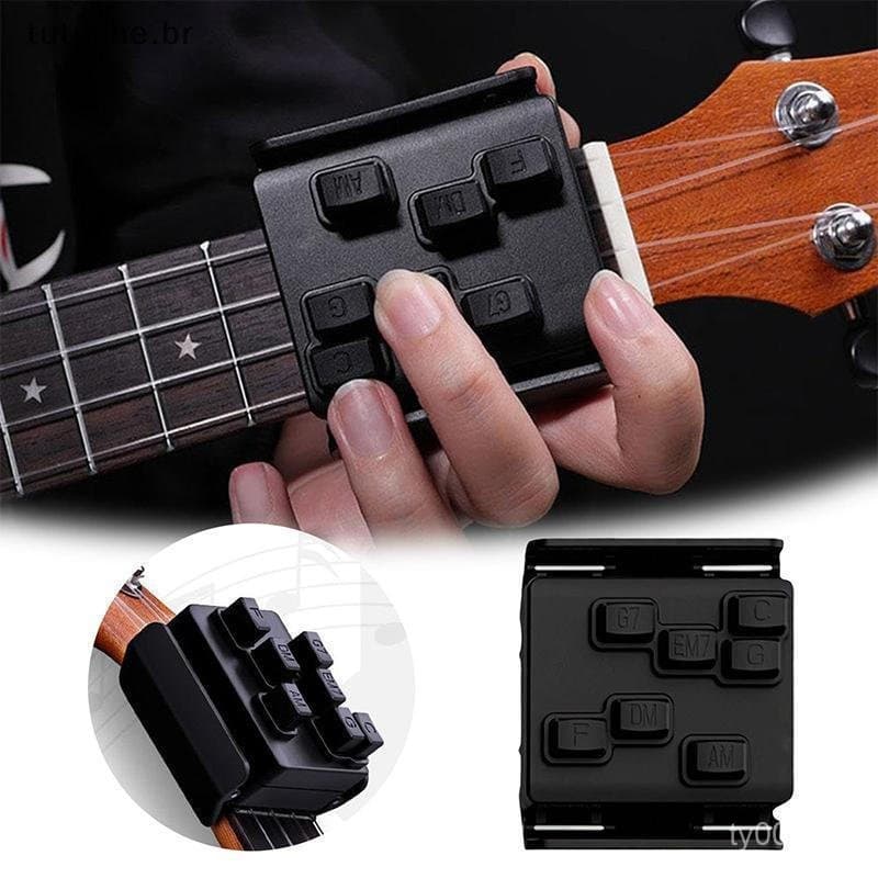 Treinador de pressão de acordes para ukulele, adequado para iniciantes, um auxiliar para facilitar a pressão e uma ferra
