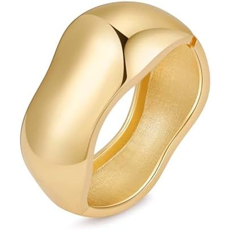 Pulseiras Para Mulheres | Largas Da Moda Banhadas A Ouro 14K De Punho De Braço Articulado Pulseira Robusta
