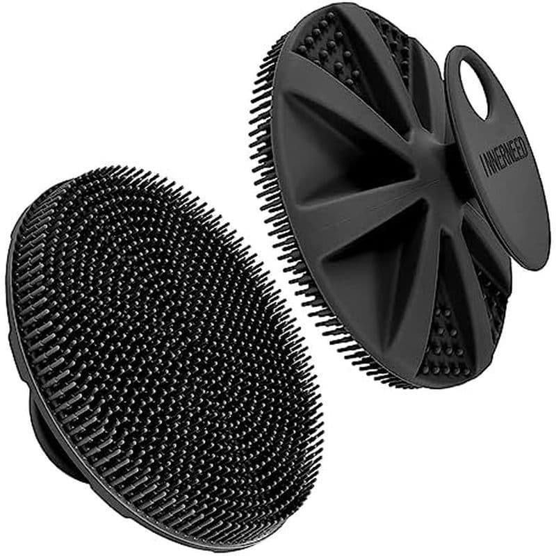 INNERNEED Escova De Chuveiro Corporal De Silicone Macio De Qualidade Alimentar Limpeza Portátil Para Pele , Esfoliante S