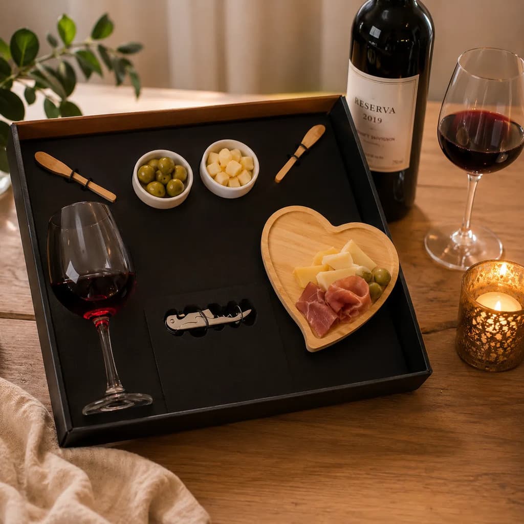 Kit Petisqueira Premium Com Taças Tábua Ramekins Abridor & Espatulas Para Servir Ou Presentear Com Qualidade