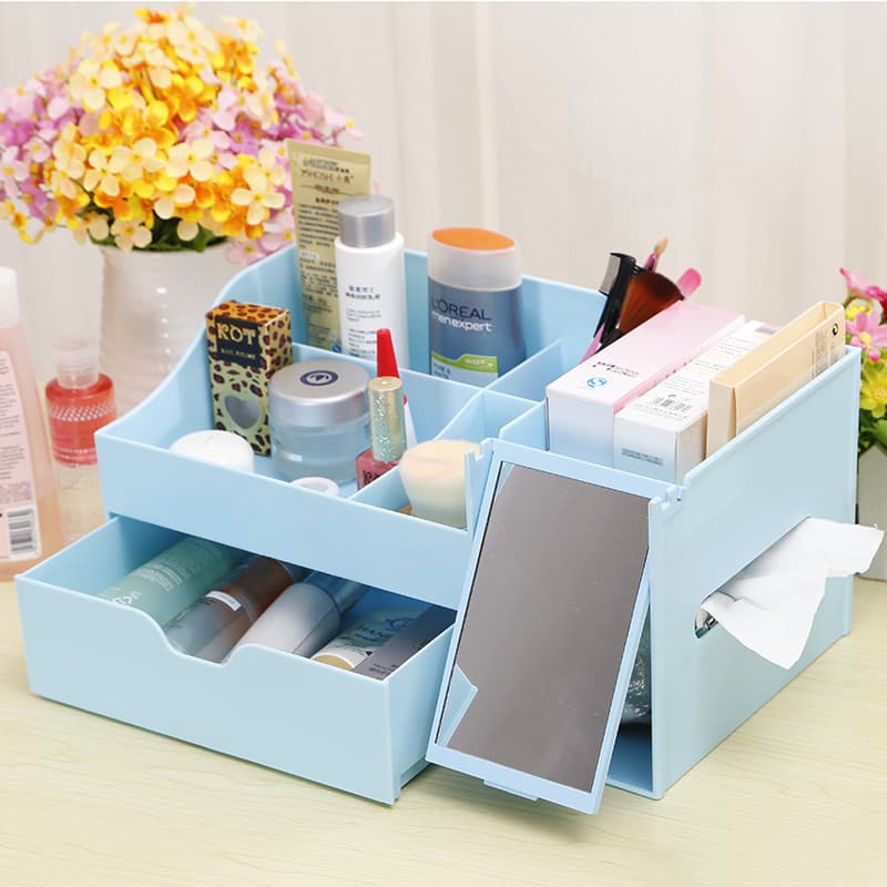 Mel flor moda desktop caixa de armazenamento criativo diversos organizador caixa desktop cosméticos caixa de armazenamen