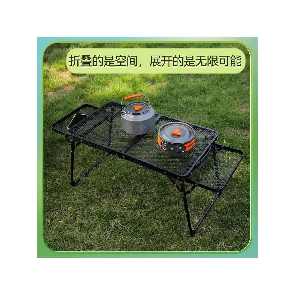 Novo estilo ao ar livre cadeira de mesa dobrável acampamento piquenique mesa churrasco grade dobrável fácil de transport