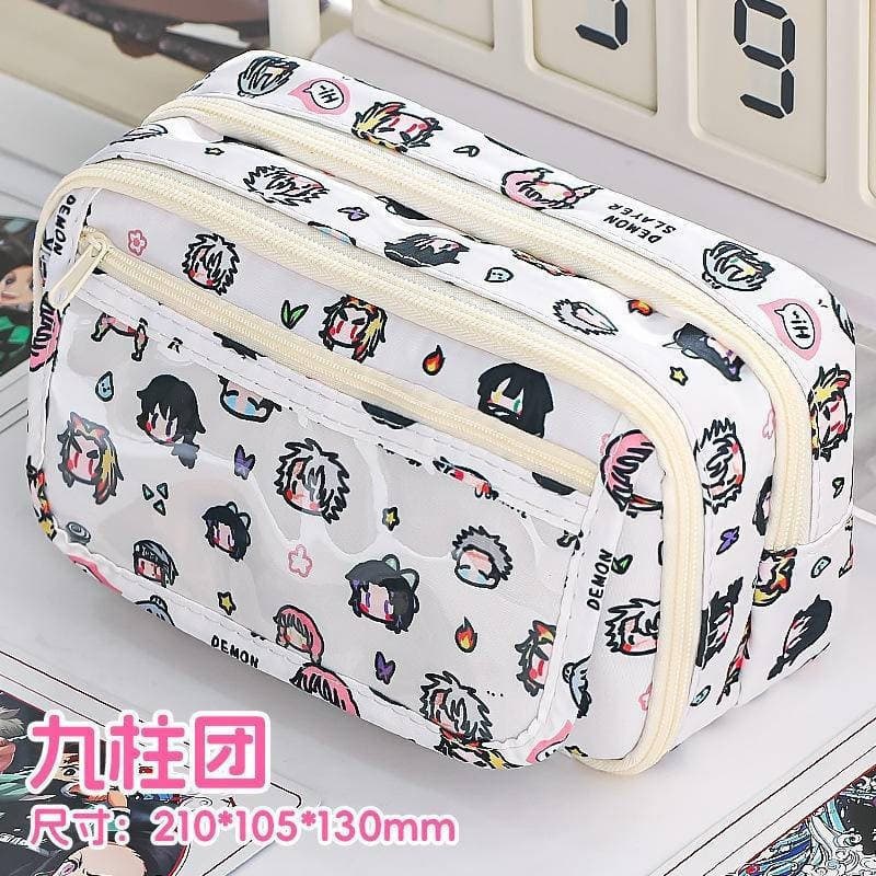 Anime Demon Slayer kimetsu no yaiba Ita Bolsa Estojo De Lápis De Grande Capacidade Kamado Tanjirou Nezuko Agatsuma Zenit