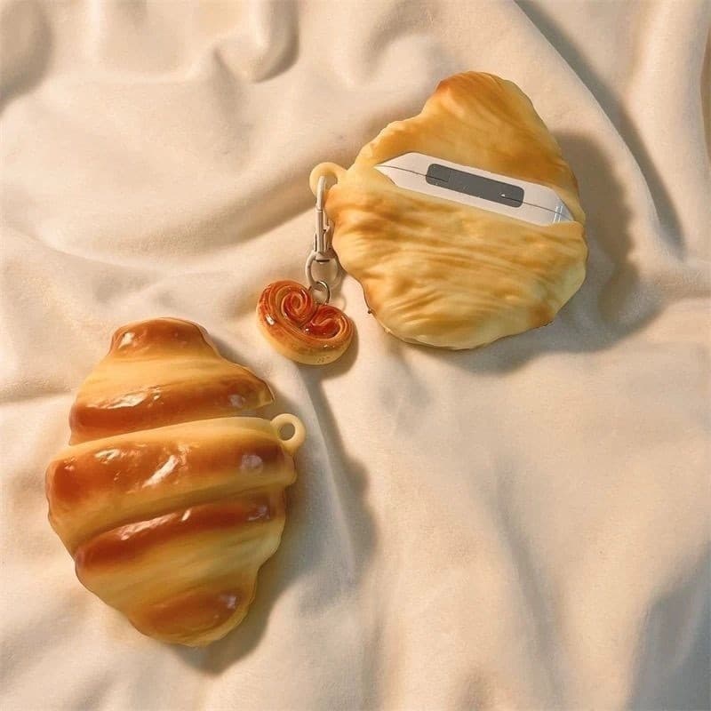 Fone de Ouvido Bluetooth Sem Fio Croissant, Capa Protetora para AirPods Pro 1/2/3/4 6MAR