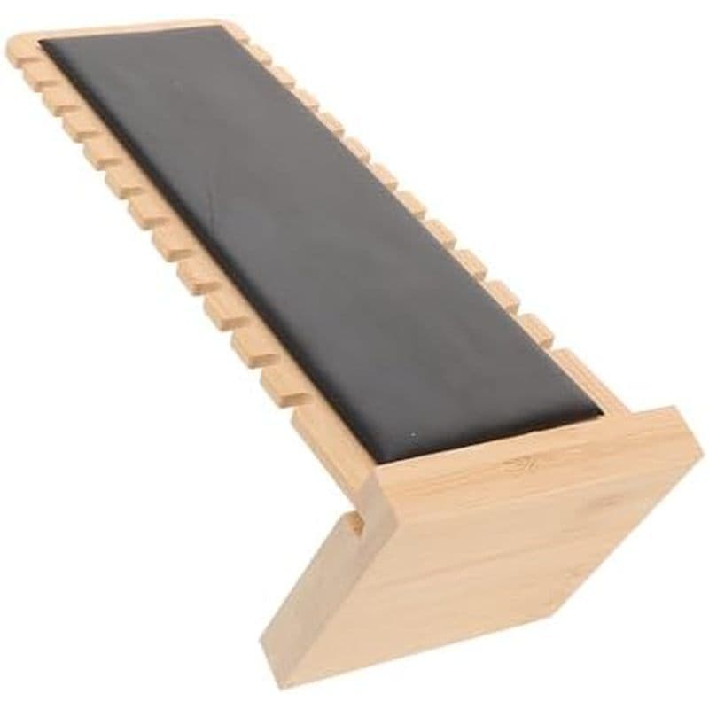 Suporte Para Colar Uonlytech E Expositor De Pulseira , Organizador De Madeira Com 12 Slots Base De Couro Preto , Rack De