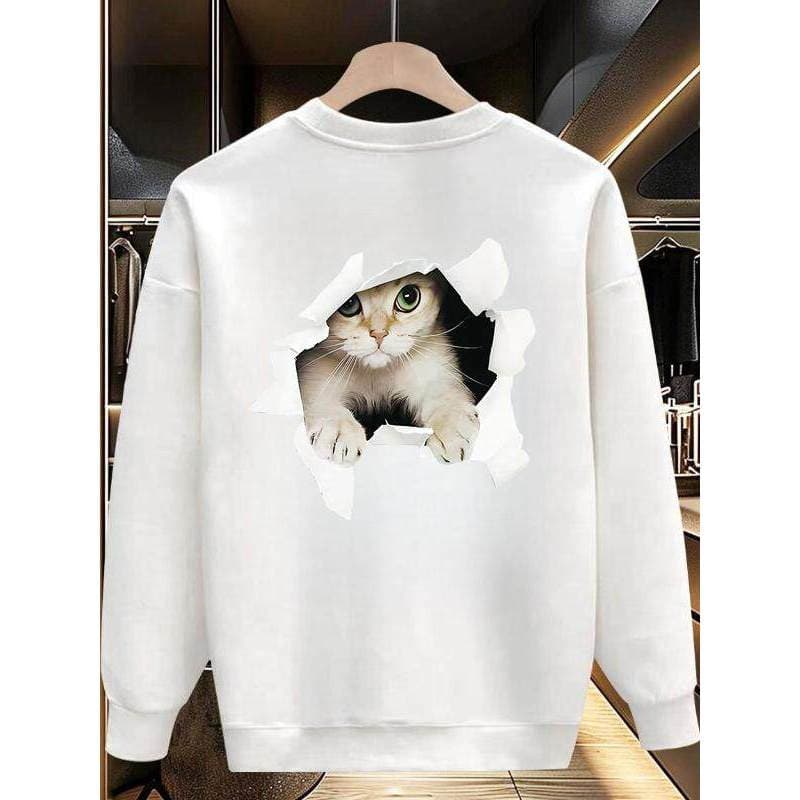 Desenhos animados impressos forro de lã moletom masculino Street Wear outono inverno camisa de manga comprida 2026 novo