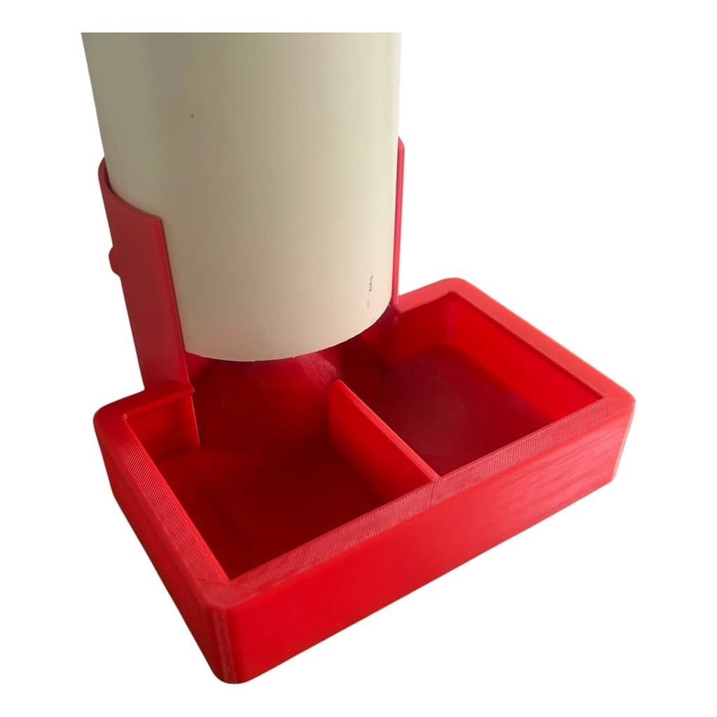 Tratador Para Aves Grande Anti Desperdicio Automatico Forte Sn Vermelho