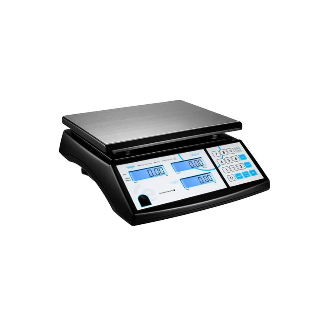 Balança Digital Computadora Elgin DP30-T 30Kg Bateria Recarregável RS232 Inox