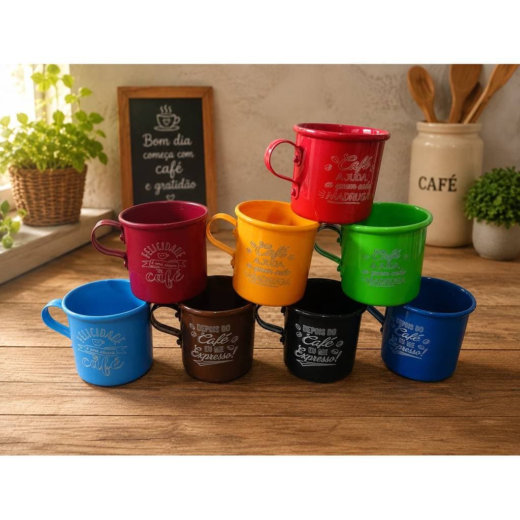 Caneca Aluminio 150ml gravada Laser