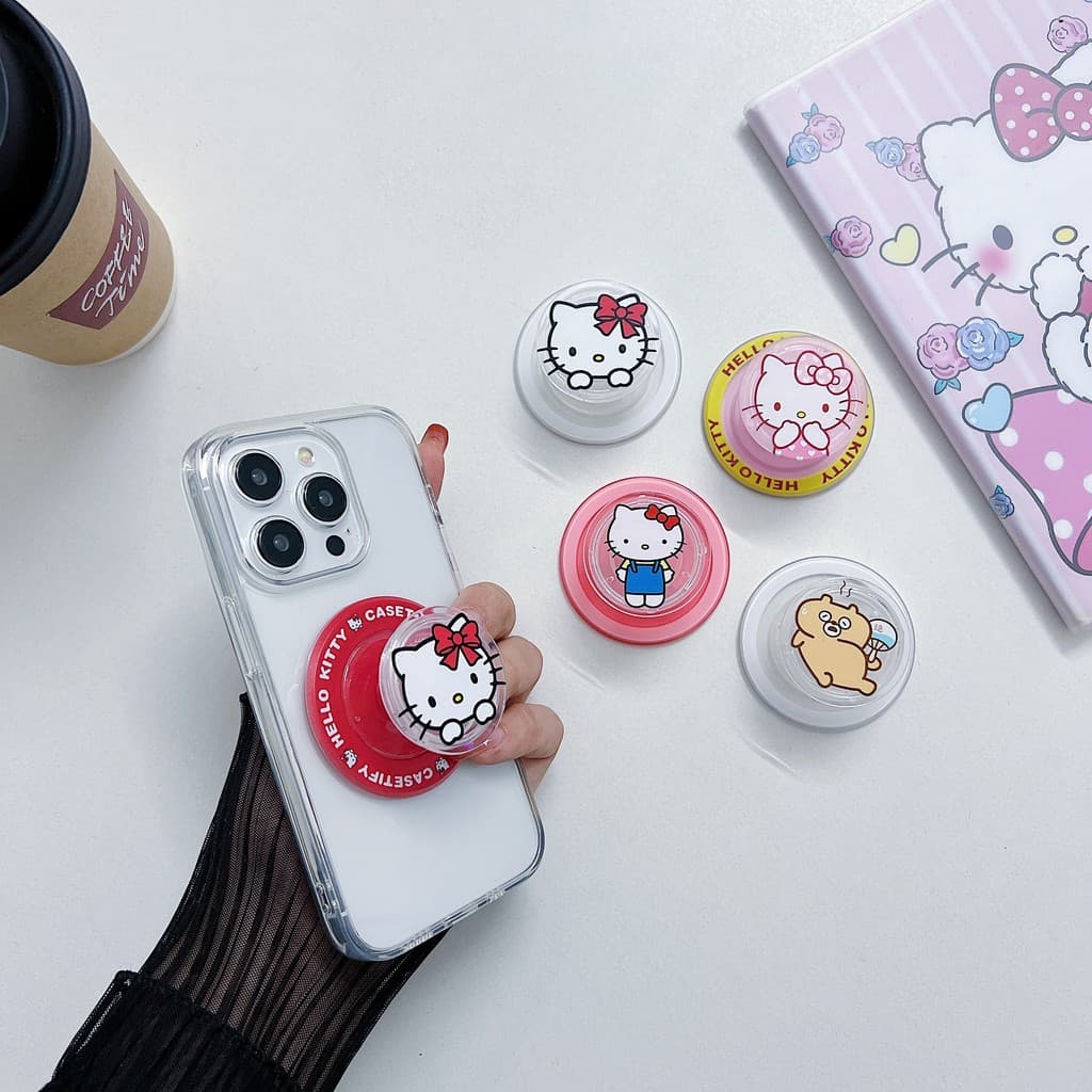 Hellokitty bonito suporte de Airbag para celular suporte magnético Magsafe Pata destacável retrátil pessoas preguiçosas