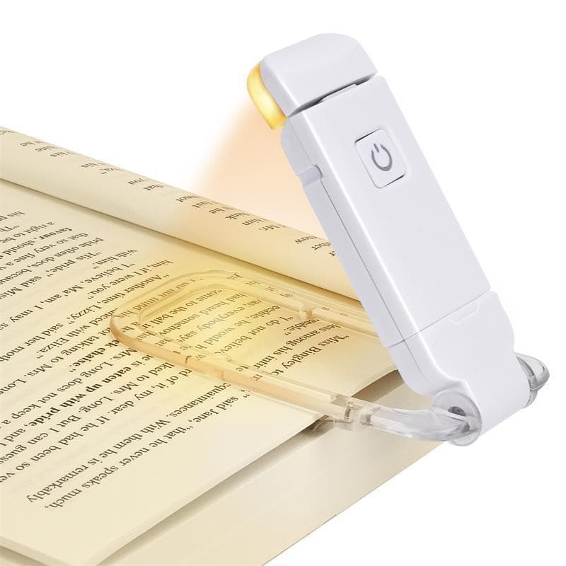Luminaria De Livro Led Recarregavel Usb Luz De Leitura Com Clipe Lanterna Portatil Para Ler Noite