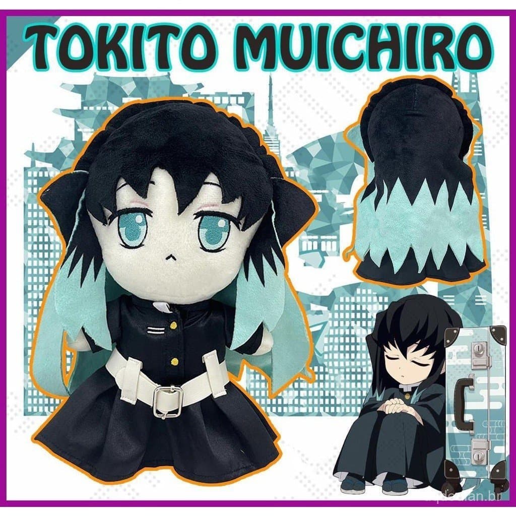 Brinquedos de Pelúcia Muichiro de Demon Slayer, Almofada Muichiro, Boneca de Pelúcia Muichiro, Decoração de Casa de Pelú