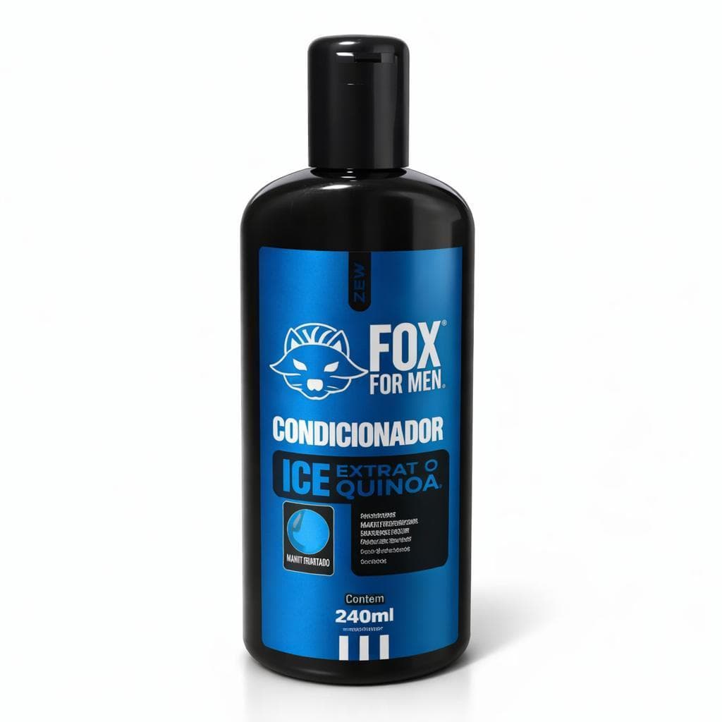 Condicionador Masculino ICE 240ml Fox For Men Quinoa Hidratação Maciez E Brilho Natural No Dia