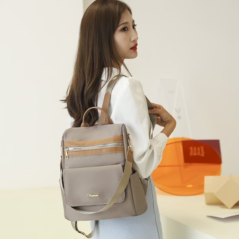 Mochila Feminina Casual Impermeável De Nylon De Alta Qualidade Anti furto/mochila escolara