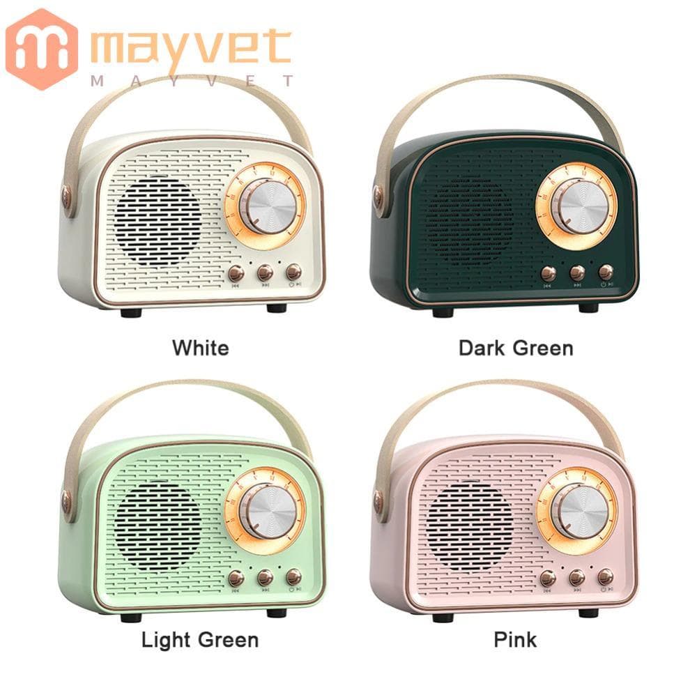 MAYVET Mini Rádio Retro Música Clássica Sem Fio Com MIC