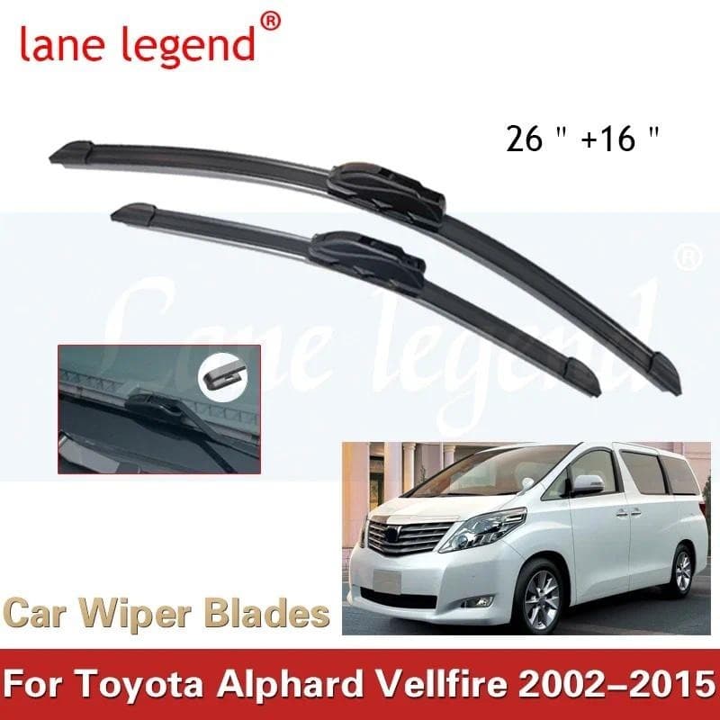 Lâmina De Limpador De Carro Para Toyota Alphard Vellfire 10 20 AH10 AH20 2002 ~ 2015 Limpadores De-Brisa Dianteiro Produ