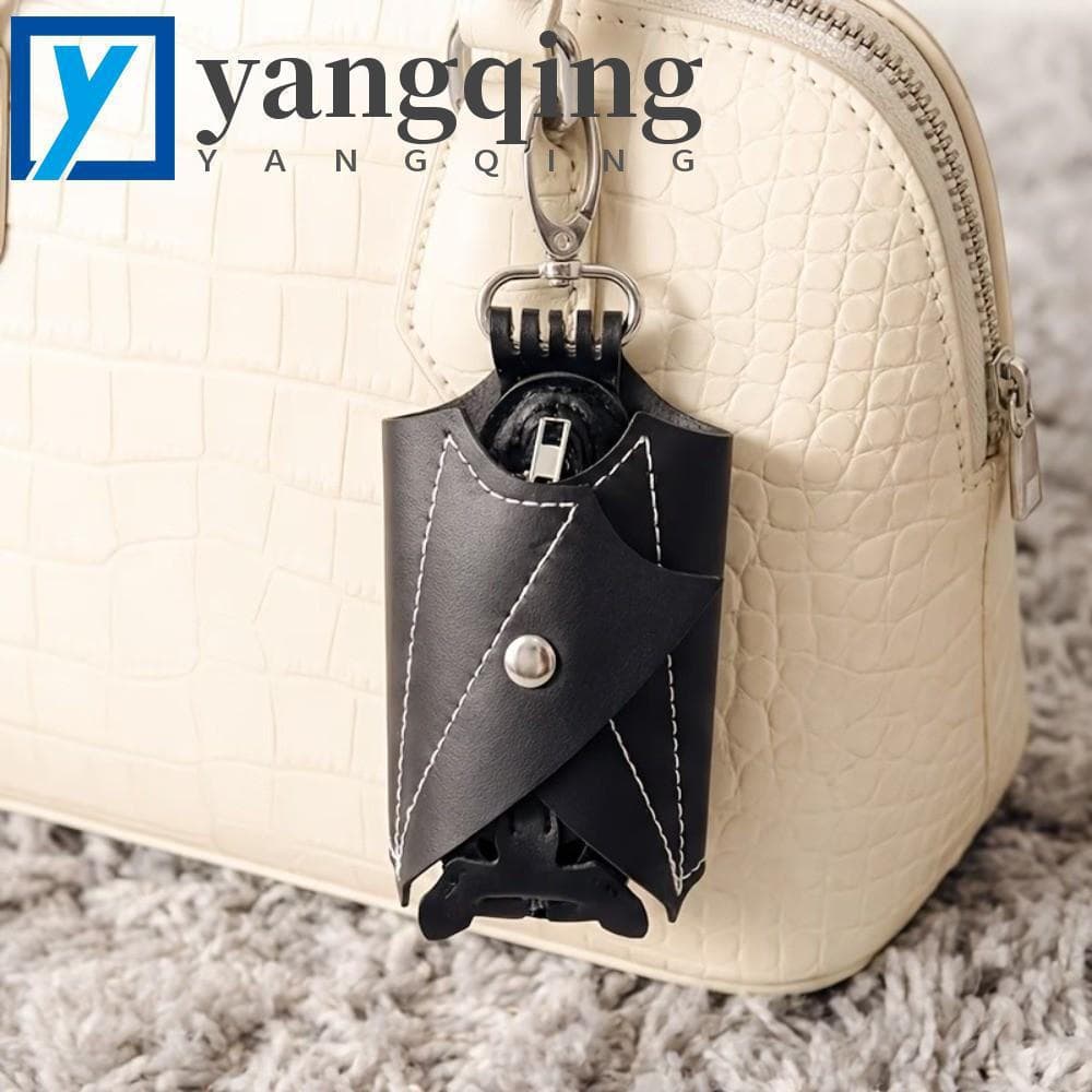 Pingente De Morcego De Halloween YANGQING , Chaveiro De Carteira Com Zíper De Bolsa De Moedas Couro Criativo De Ornament