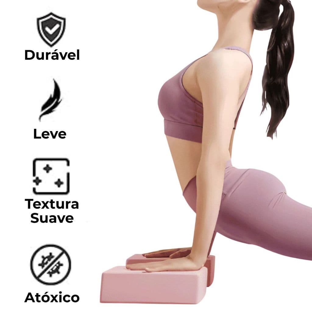 Bloco de Pilates Resistente Cores Aleatórias Treino Casa