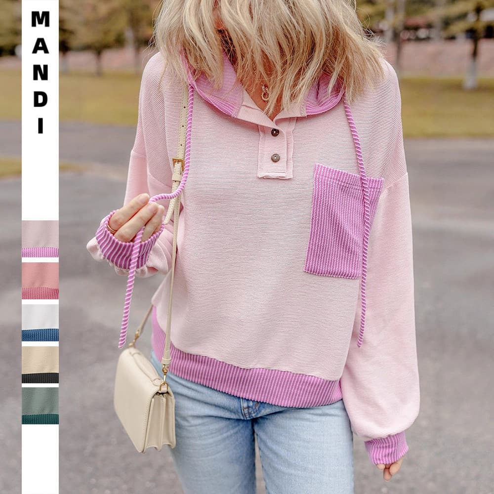Europeu americano Cross-Border pulôver roupas femininas 2025 outono inverno novo estilo feminino contraste cor torcido c